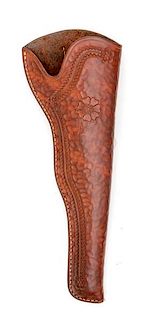 Custom-Made Hand-Tooled Leather Holster 