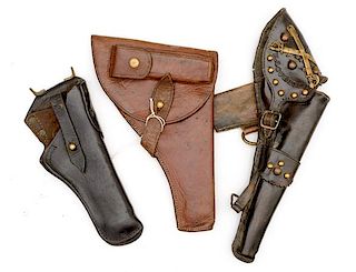 Lot of Three Leather Holsters 