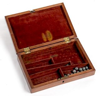 Original Mahogany Case for a Percussion Pepperbox 