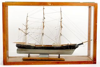 Cased Model of the Clipper Ship Red Jacket 