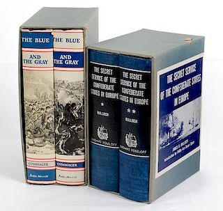 Two Sets of Civil War Books, The Blue and the Gray, Plus 