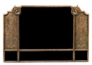 A Continental Giltwood Mirror Height 37 3/4 x width 57 1/2 inches.