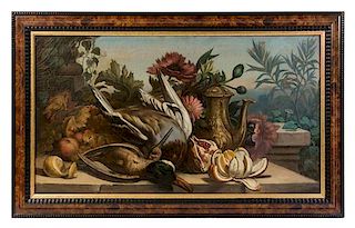 Artist Unknown, (Continental, 19th Century), Still Life with Fowl, Flowers and Fruit