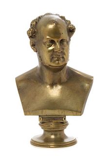 A Continental Brass Bust Height 7 1/2 inches.