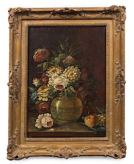 Artist Unknown, (Continental, 19th/20th Century), Still Life with Flowers and Fruit