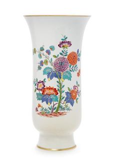 A Meissen Porcelain Vase Height 16 7/8 inches.