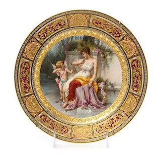 A Royal Vienna Porcelain Cabinet Plate Diameter 9 1/2 inches.
