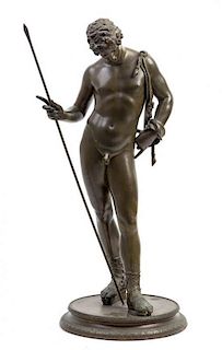 An Italian Bronze Figure Height 23 3/4 inches.