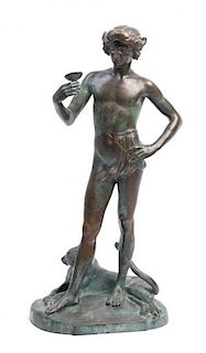 A French Bronze Figure Height 17 3/4 inches.