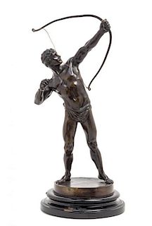 A German Bronze Figure Height overall 15 1/2 inches.