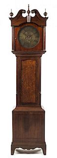 * An English Oak Tall Case Clock Height 78 inches.