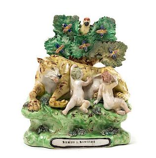 * A Staffordshire Figural Group Height 8 inches.