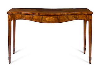 * A George III Mahogany Server Height 36 1/2 x width 61 x depth 27 inches.
