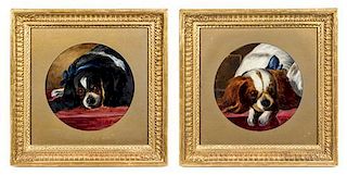 Artist Unknown, (19th Century), King Charles Spaniels (a pair of works)