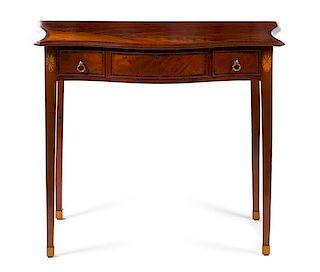 * An English Mahogany Console Table Height 30 1/2 x width 36 1/2 x depth 19 3/4 inches.