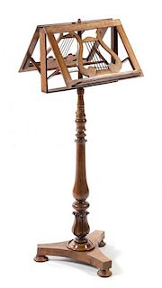 * A Regency Rosewood Duet Stand Height 49 x width 17 inches.