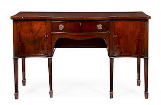 A Regency Style Mahogany Sideboard Height 35 x width 60 x depth 20 inches.