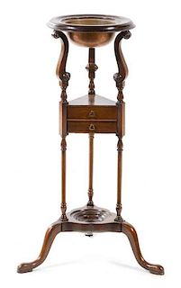 * A Victorian Wig Stand Height 32 inches.