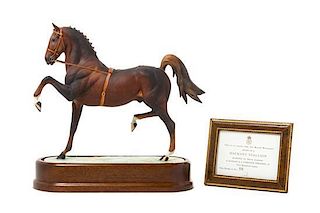* A Royal Worcester Porcelain Equestrian Model Width 11 1/2 inches.