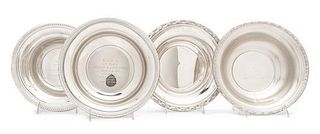* Four American Silver Presentation Bowls, Various Makers, comprising examples by Baldwin & Miller Inc., Reed & Barton, Alvin Ma