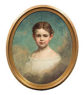 George Peter Alexander Healy, (American, 1813-1894), Memorial Portrait of Young Girl, 1866