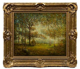 Hudson Mindell Kitchell, (American, 1862-1944), Untitled (Forest Scene), 1923