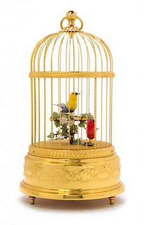 A Swiss Birdcage Automaton Height 11 inches.