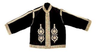 * A Woman's Embroidered Velvet Taqsireh Jacket Length 23 inches.