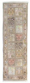 * An Indian Pictorial Wool Palace Runner 12 feet x 3 feet 11 inches.
