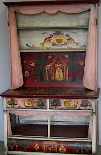 Peter Hunt Signed Paint Decorated Cabinet.