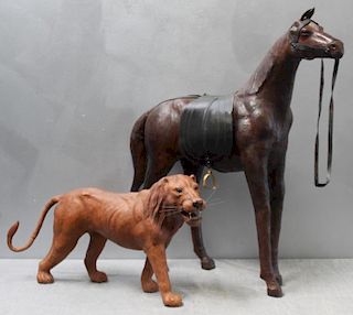 Leather Horse and Leather Lioness.