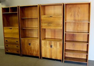 Midcentury 4 Piece Rosewood Wall Unit.
