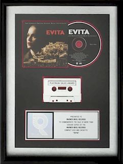 EVITA "PLATINUM" RECORD AWARD