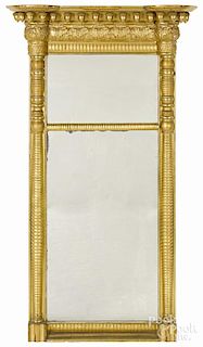 Federal giltwood mirror, ca. 1820, 48'' x 20 1/2''.