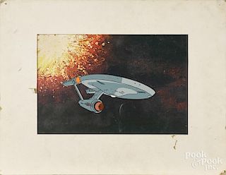 Star Trek cel from the animated program, by Filmation Studios, 1976, numbered 611/700, 8'' x 12''.