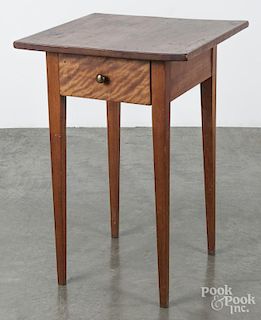 New England birch one-drawer stand, 19th c., 29'' h., 19 1/2'' w.