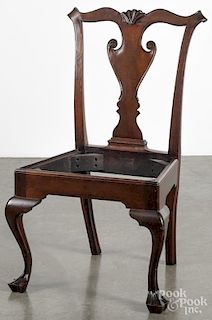 Frank Auspitz, York, Pennsylvania Chippendale style walnut dining chair.