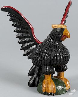 Rodney Boyer, York, Pennsylvania carved and painted spread winged eagle, 10 1/4'' h., 10 3/4'' w.