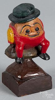 Rodney Boyer, York, Pennsylvania carved and painted Humpty Dumpty, 4'' h.