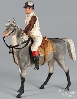 Composition figure of a horse and jockey, 13 1/2'' h.
