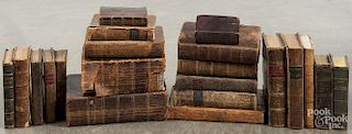 Twenty-one antique books on religious topics