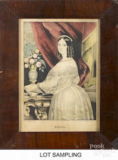 Six N. Currier, J. Baille and Currier & Ives portrait lithographs, 19th c.