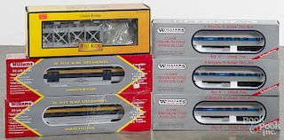 Contemporary train engines and cars, to include Atlas, Williams and Rail King, all in original boxes