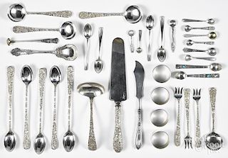 Sterling silver flatware, to include Stieff, Kirk, etc., 23.3 ozt.