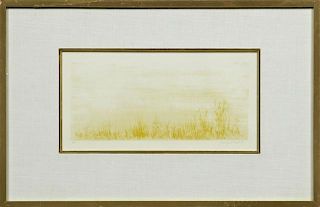 Audrey Schwartz, "Landscape in Yellow," print, art