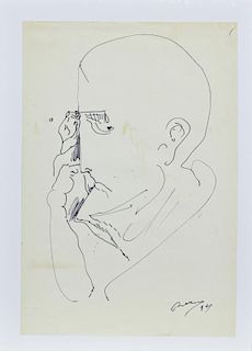 Noel Rockmore (1928-1995), "Man with Glasses," per