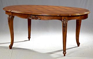 Louis XV Style Carved Cherry Dining Table, 20th c.