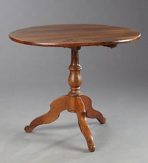 French Louis Philippe Carved Rosewood Tilt Top Tab