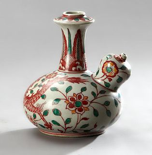 Chinese Porcelain Wine Jar, 20th c., with dragon a