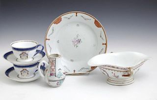 Group of Seven Pieces of Chinese Export Porcelain,